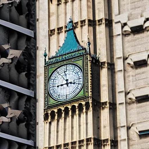 Prompt: photo of a big ben wall clock