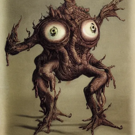 Image similar to bizarre bestiary of repressed unconscious emotional monsters and creatures