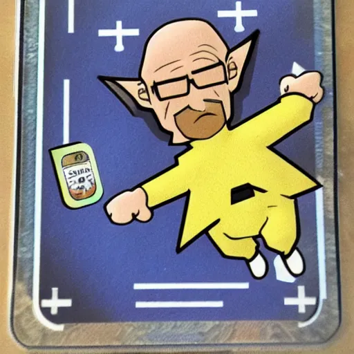 Image similar to walter white pokemon card, pokemon, card, scan