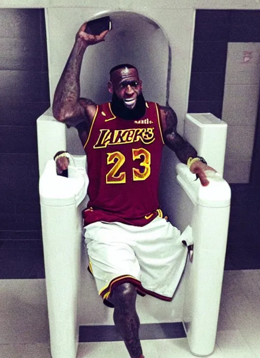 instagram photo of lebron james stuck in a toilet, bad | Stable ...