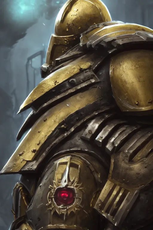 Image similar to armor portrait heros warhammer 4 0 k horus heresy fanart - the primarchs emperor by johannes helgeson animated with vfx concept artist & illustrator global illumination ray tracing hdr fanart arstation zbrush central hardmesh 8 k octane renderer comics stylized