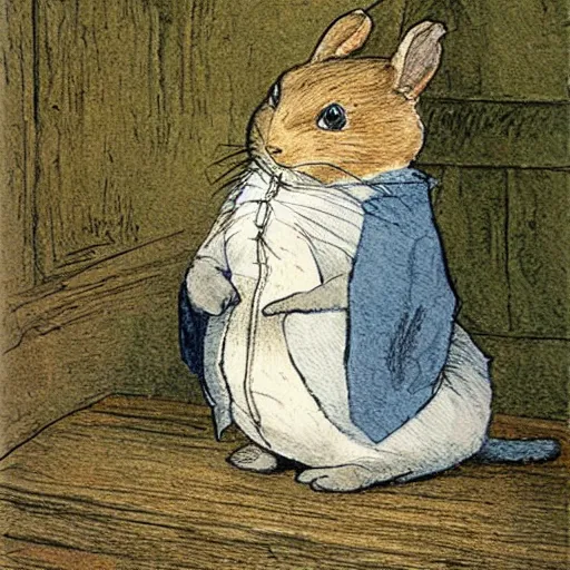 Prompt: Artwork by Beatrix Potter