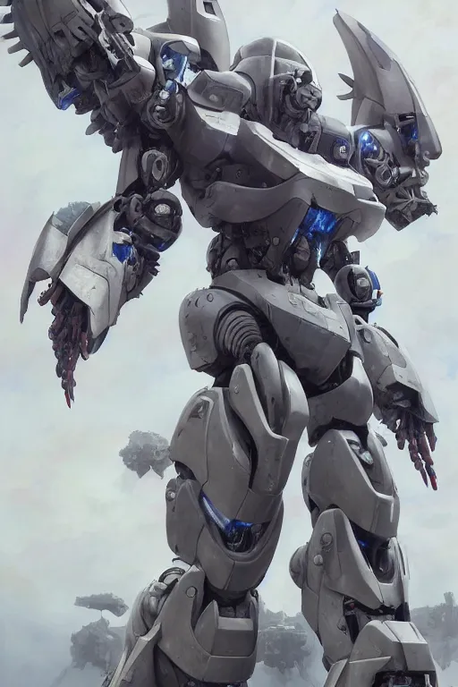 Image similar to portrait of joe biden as super mecha anime robot, joe biden, joe biden, intricate, highly detailed, smooth, artstation, digital illustration by ruan jia and mandy jurgens and artgerm and wayne barlowe and greg rutkowski and zdislav beksinski