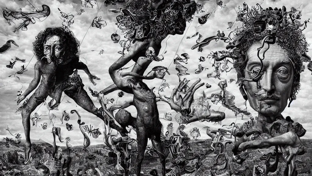 Prompt: the newest masterpiece of salvador dali and dan hillier, it is called ; time doesn't exist