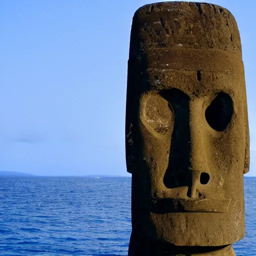 Image similar to Moai at the bottom of ocean