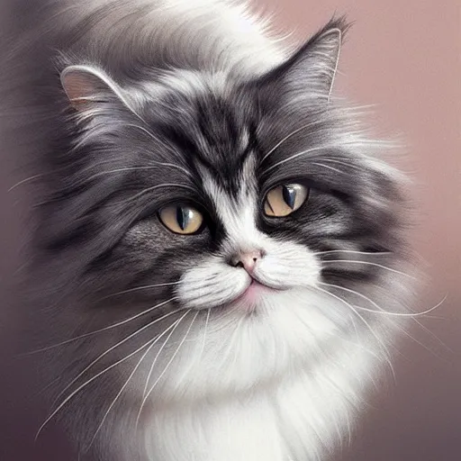 Image similar to a british longhair cat walking on the roof, by stanely artgerm