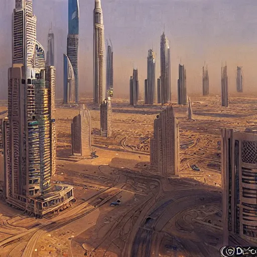 Image similar to gta : dubai, by donato giancola