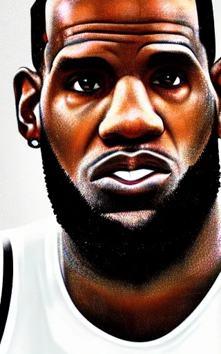 Image similar to renaissance portrait of lebron james