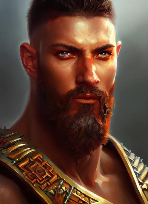 Image similar to a _ fantasy _ style _ portrait _ painting _ of warrior oil _ painting _ unreal _ 5 _ daz. _ rpg _ portrait _ extremely _ detailed _ artgerm _ greg _ rutkowski _ greg