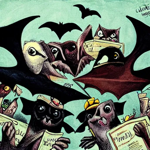 Prompt: the conspiracy of bats