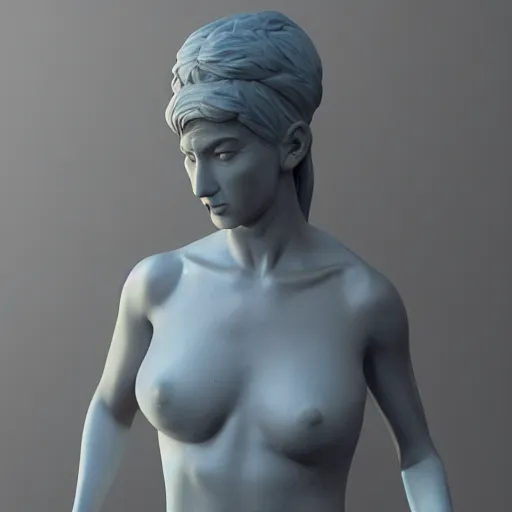 Image similar to portrait of statue woman, chrome, reflect, 8 k uhd, unreal engine, octane render in the artstyle of john park and greg rutkowski