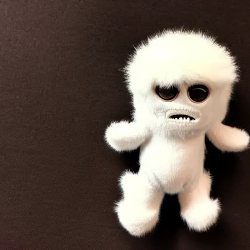 Image similar to a cute plush fluffy chthonic doll monster made to look like a baby