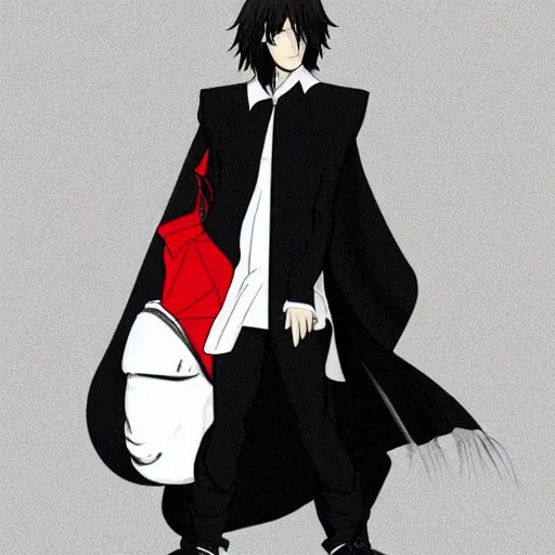 Image similar to balenciaga vetements fashion influencer character minimalistic illustration akira official art anime style