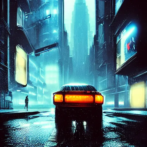 Image similar to many jellyfish running on the street at night after the rain, with the silhouette of distant mountains in the background, cyberpunk style, blade runner, by darek zabrocki, 8 k