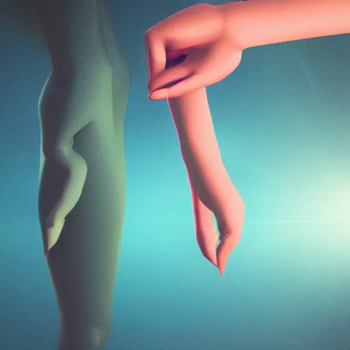 Image similar to devil woman and angel woman holding hands, hyper realistic, volumetric lighting, photo realistic