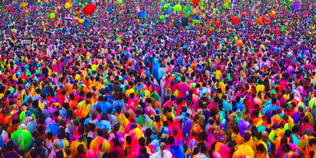 Image similar to the festival of life, colorful, impactful, extremely detailed