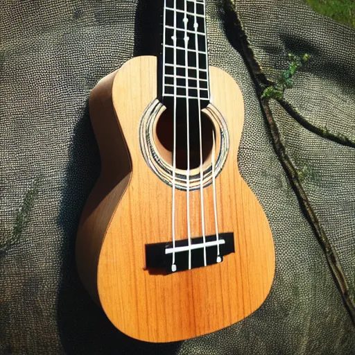 Prompt: ukulele closeup