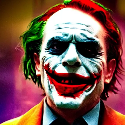 Image similar to stunning awe inspiring ( ( bernie sanders ) ) as the joker in batman the movie, movie still 8 k hdr atmospheric lighting