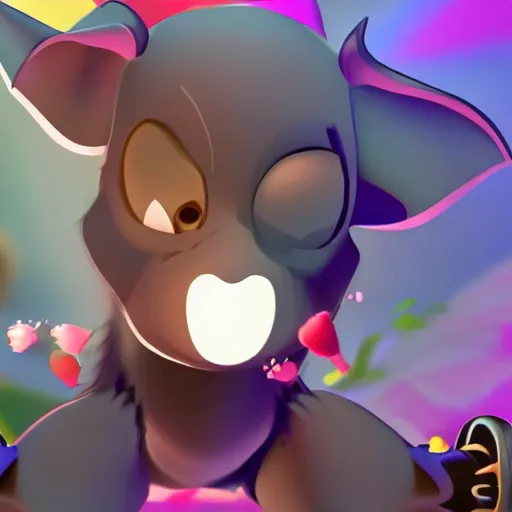 Prompt: a cute fruit bat streaming on twitch with microphone, very detailed 4k by Pixar