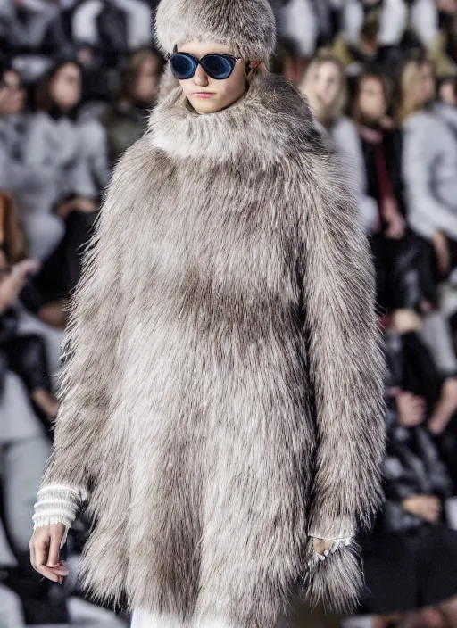 Image similar to hyperrealistic and heavy detailed moncler runway show of walmart, leica sl 2 5 0 mm, vivid color, high quality, high textured, real life