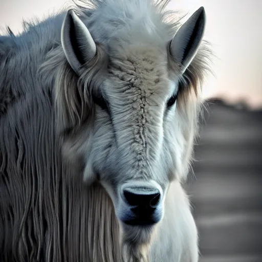 Prompt: siberian unicorn, animal photography