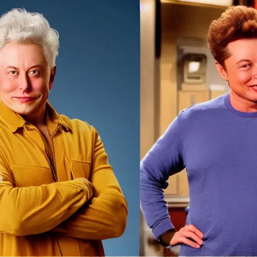 Image similar to elon musk guest starring on golden girls