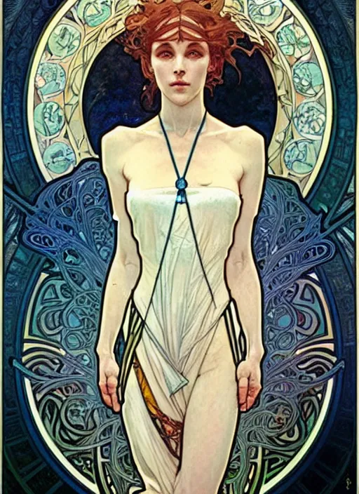 Image similar to symmetry!! water, greg rutkowski and alphonse mucha