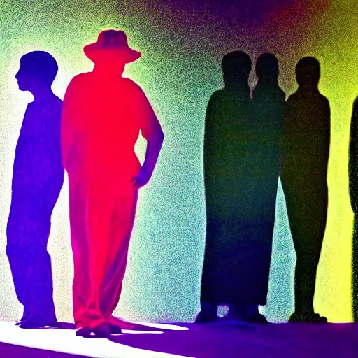 Image similar to shadow people meet color people