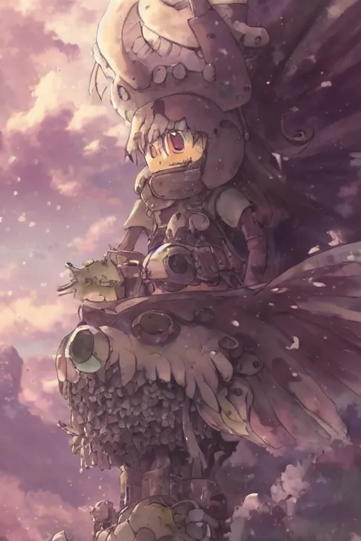 Image similar to a monster from made in abyss anime, anime key visual, japanese anime, highly detailed, concept art, creature design