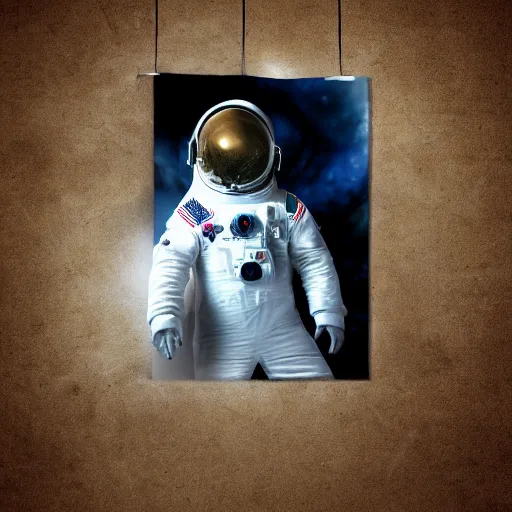 Image similar to realistic photo zombie astronaut floating textLuke