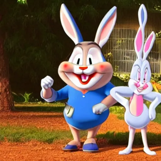 Image similar to big chungus bugs bunny in real life