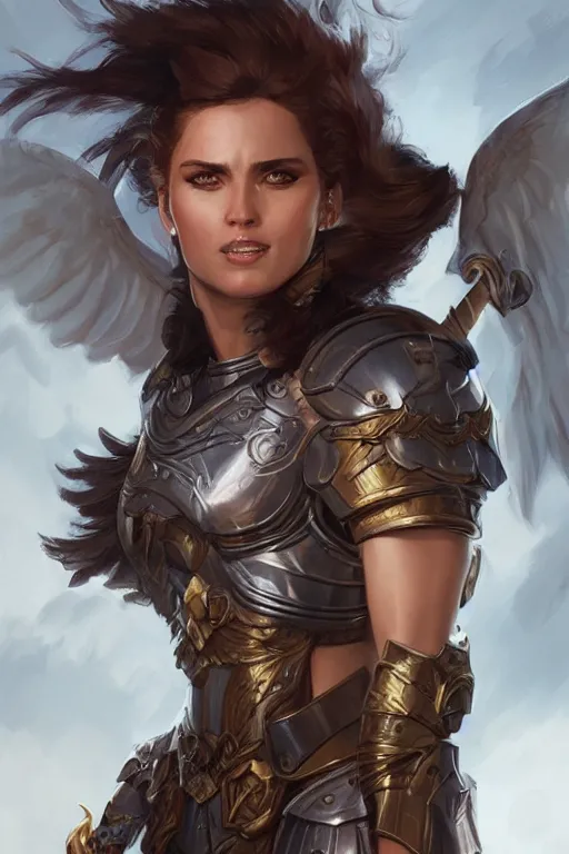 Image similar to amazon valkyrie athena, d & d, fantasy, portrait, highly detailed, headshot, digital painting, trending on artstation, concept art, sharp focus, illustration, art by artgerm and greg rutkowski and magali villeneuve