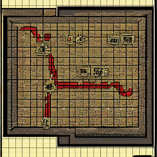 Image similar to tiled ttrpg dungeon map