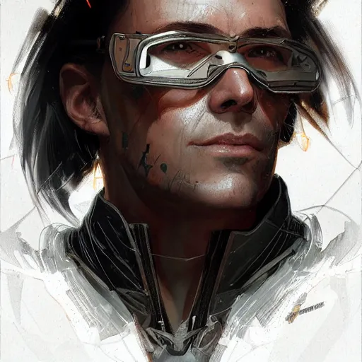 Prompt: portrait of Patrick Steward as Johnny Silverhand, cyberpunk, intricate, headshot, highly detailed, digital painting, artstation, concept art, sharp focus, illustration, art by artgerm and greg rutkowski and alphonse mucha