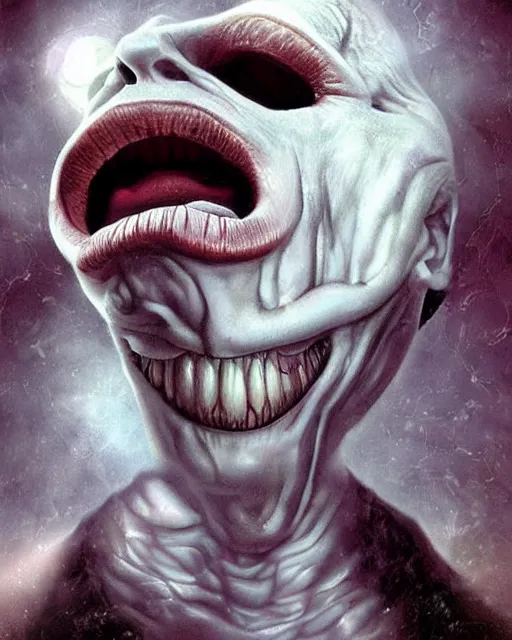 Image similar to halloween scream theme surrealist art in the styles of igor morski, jim warren, and a tim burton film, intricate, hyperrealistic, accurate facial details, profile picture with chromakey!!!!! background, milk - bath effect, volumetric lighting