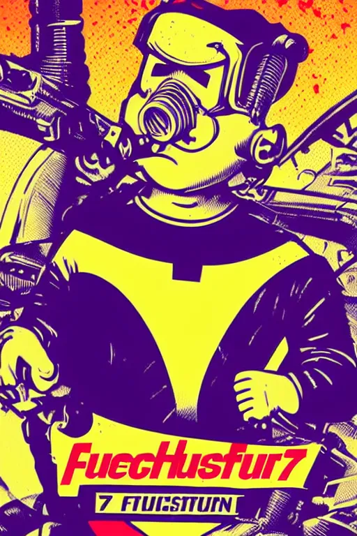 Image similar to fallout 7 6 retro futurist illustration art by butcher billy, sticker, colorful, illustration, highly detailed, simple, smooth and clean vector curves, no jagged lines, vector art, smooth andy warhol style