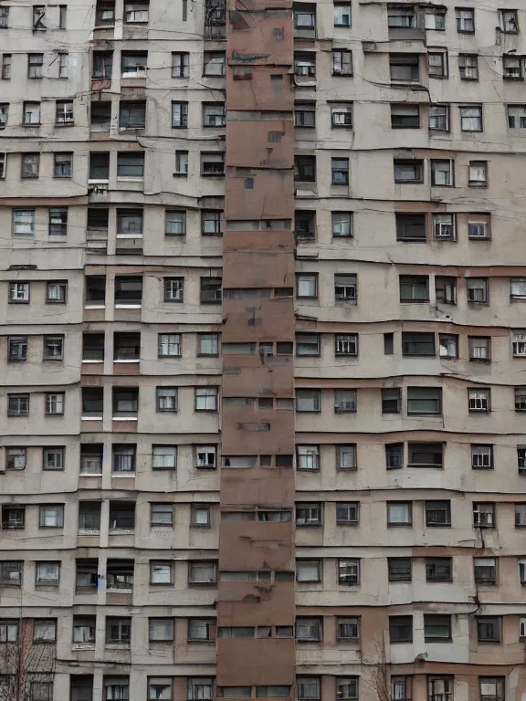 Image similar to soviet apartment building, photo, full shot