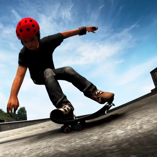 Skate 4 videogame gameplay, screenshot in-game,, Stable Diffusion