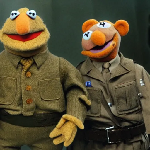 Image similar to the muppets in saving private ryan