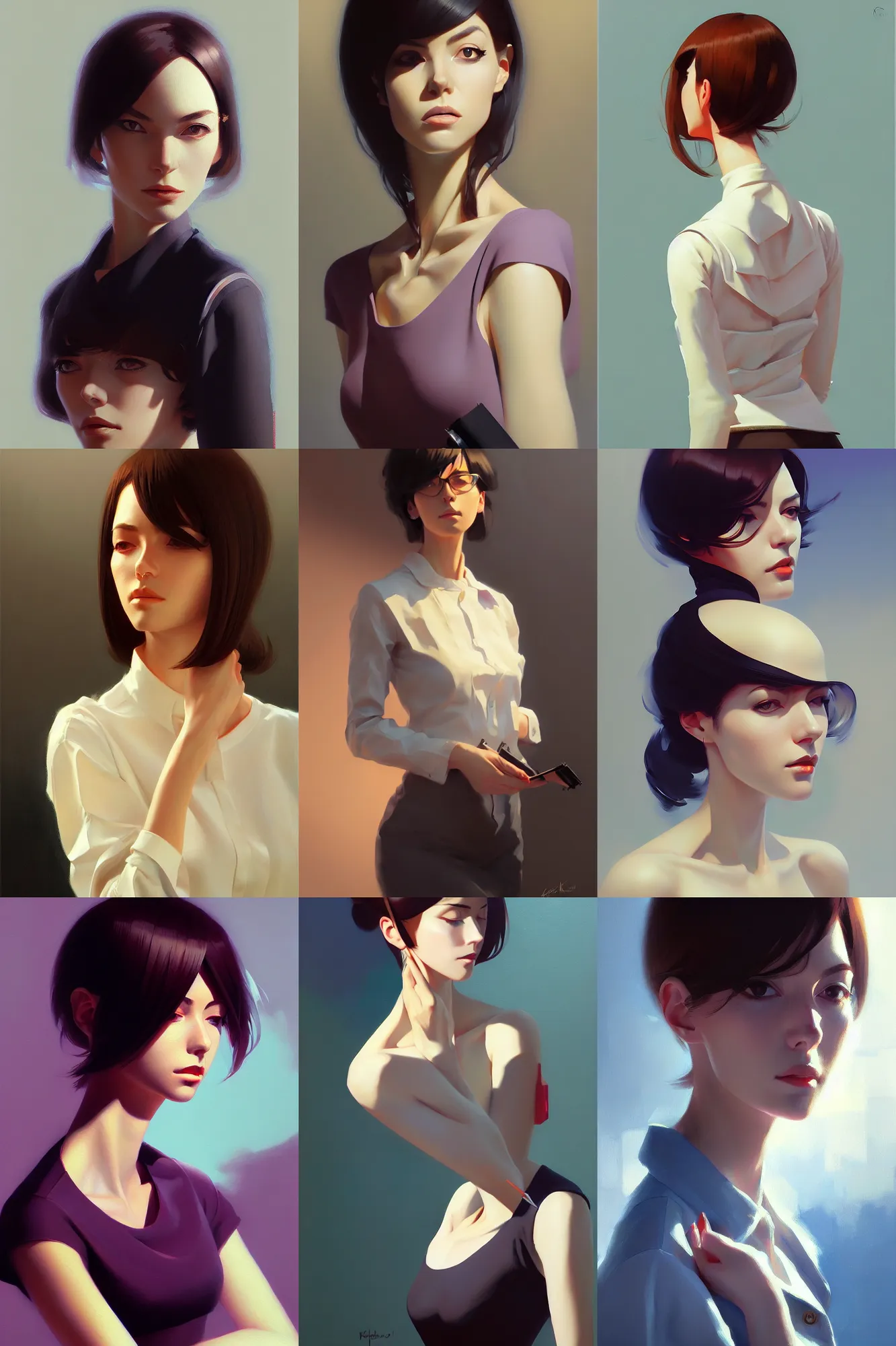 Prompt: !!!! very coherent!!!!, an ultradetailed beautiful painting of a stylish architect woman, oil painting, by ilya kuvshinov, greg rutkowski and makoto shinkai, artstation