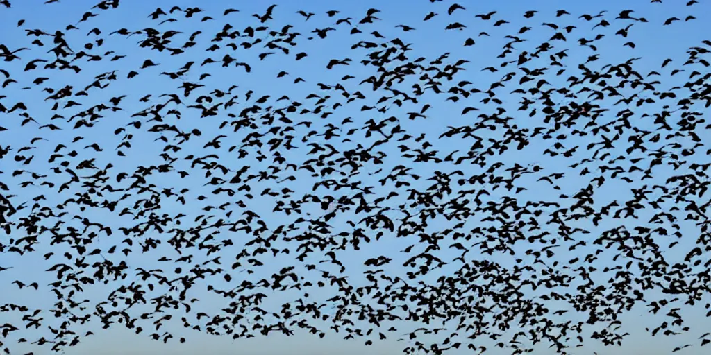 Image similar to thousands of birds in the sky