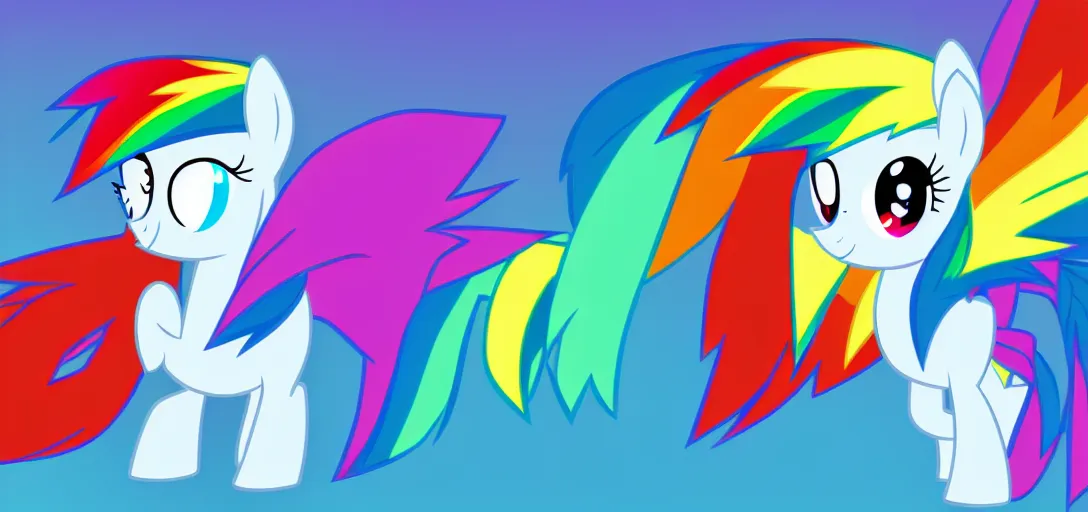 Image similar to rainbow dash, mlp, my little pony, cartoon