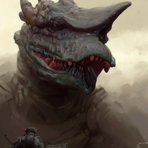 Prompt: portrait of a facist barney the dinosaur, epic, tragic, military art, fantasy, dieselpunk, hd shot, digital portrait, beautiful, artstation, comic style, by artgerm, guy denning, jakub rozalski, magali villeneuve and charlie bowater