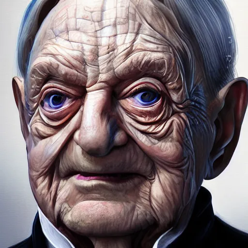 Image similar to Portrait of George Soros as the emperor palpatine from star wars, made by stanly artgerm lau, wlop, rossdraws, james jean, andrei riabovitchev ,marc simonetti