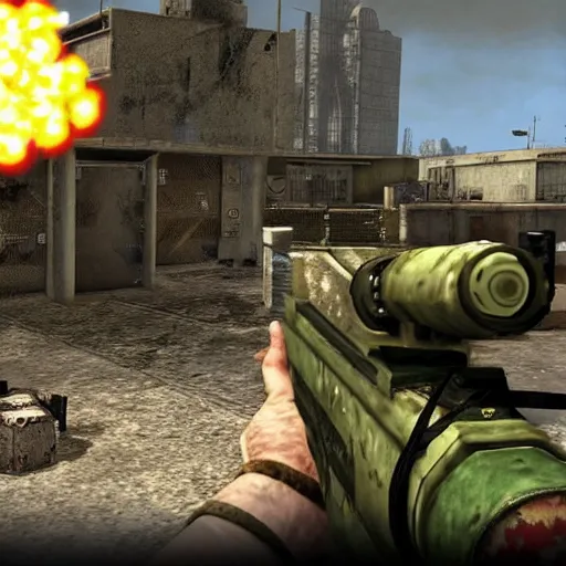 Image similar to Modern Warfare 2 tactical nuke called by Luigi in game screenshot