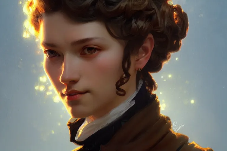 Image similar to alexandr pushkin, portrait, highly detailed, digital painting, artstation, concept art, smooth, sharp focus, illustration, cinematic lighting, art by artgerm and greg rutkowski and alphonse mucha