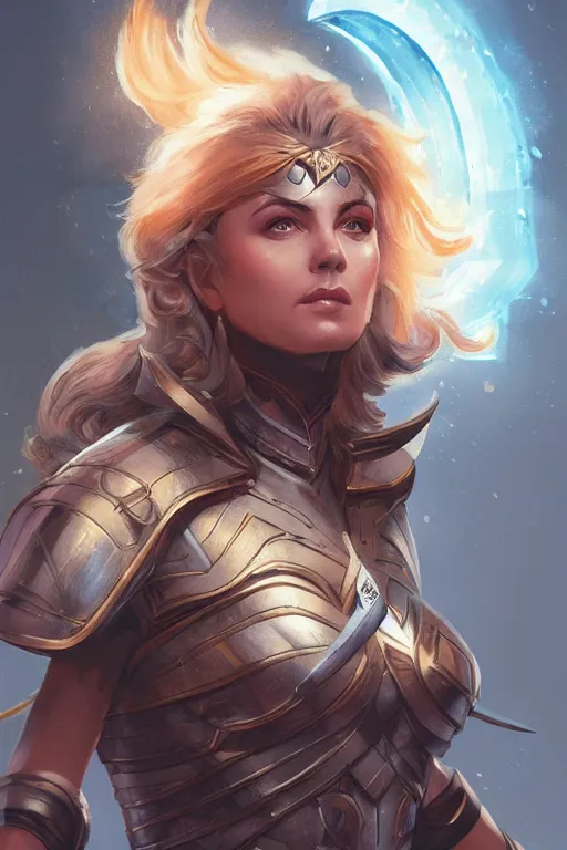 Image similar to amazon valkyrie athena, d & d, fantasy, portrait, highly detailed, headshot, digital painting, trending on artstation, concept art, sharp focus, illustration, art by artgerm and greg rutkowski and magali villeneuve