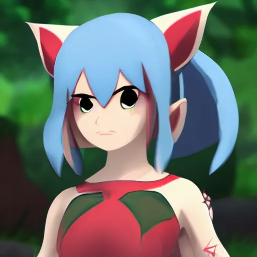 Image similar to cute ecaflip girl from wakfu