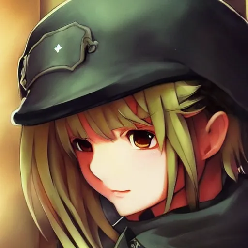 Image similar to beautiful little blonde boy in nazi uniform. made in abyss art style, inspired by kris from deltarrune, cute detailed artwork, anatomically correct, soft details, ilya kuvshinov, reflection, perfect composition, portrait, illumination, digital art, detailed anime soft face, symmetrical face, western comic, illustration, realistic, nazism