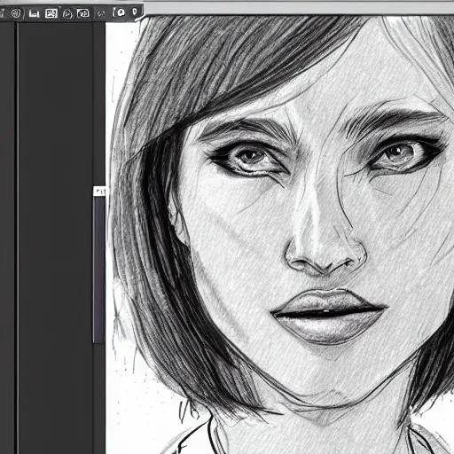 Image similar to how to sketch face close up feature overlay